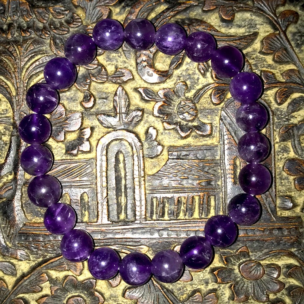 Amethyst Stretch crystals Bracelet